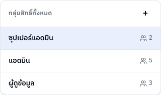 รายชื่อกลุ่มสิทธิ์