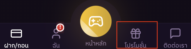 แท็บโปรโมชั่น